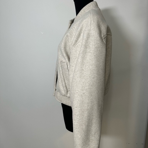 Zara Cream Bomber Jacket - Picture 2 of 8